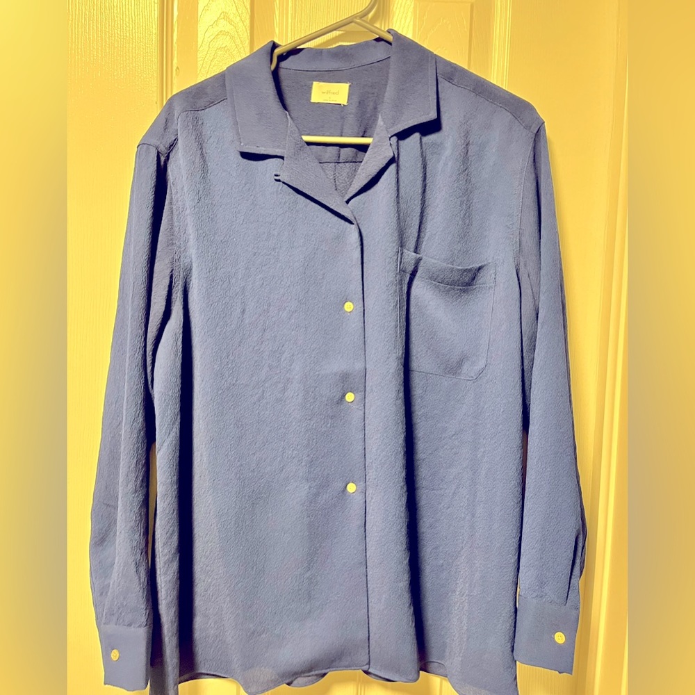 Aritzia | Wilfred | Relaxed button-up, blue, small